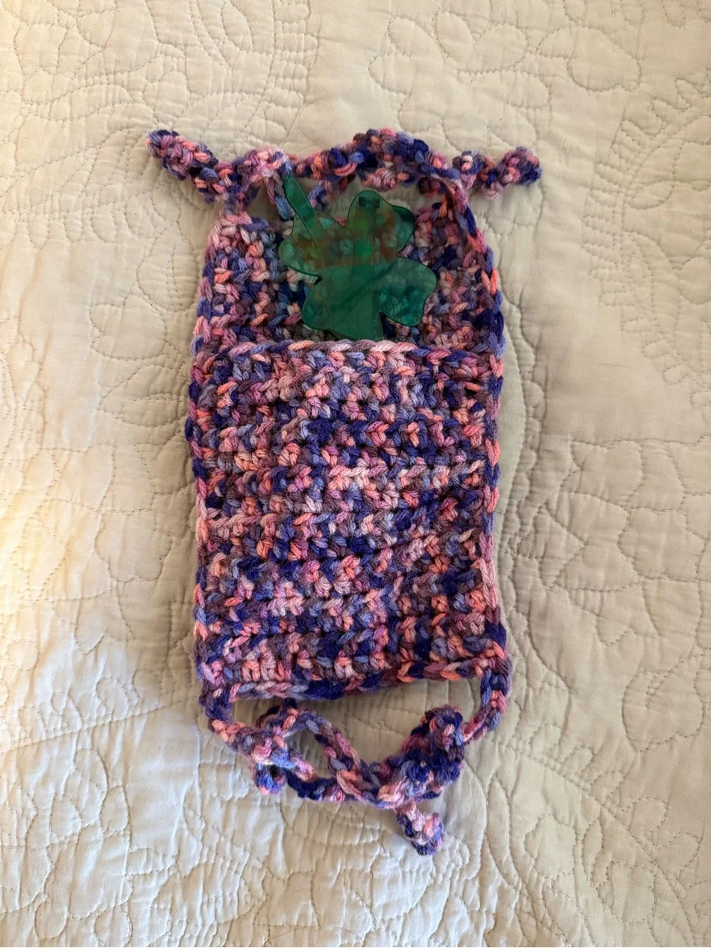 BRAND NEW Handmade (by me) crochet car accessory (sun visor pocket)